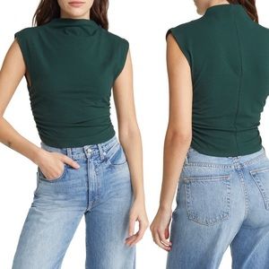 Reformation Lindy Ruched Crop Top